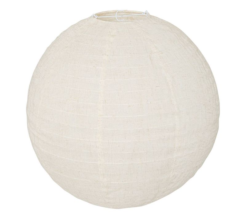 Lanterne Boule Jordy En Lin D.43cm Blanc