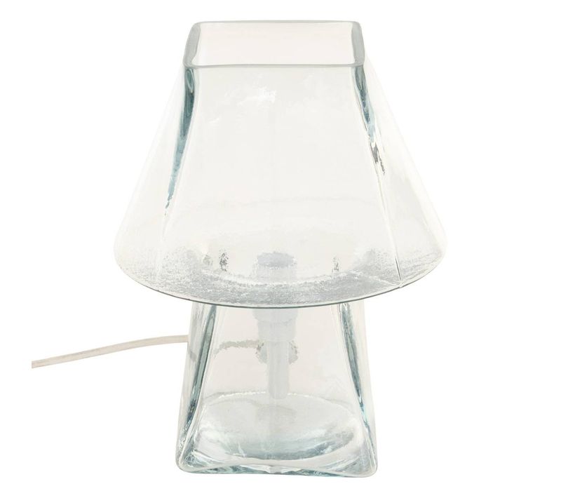 Lampe Champignon Elita H.26cm En Verre Transparent