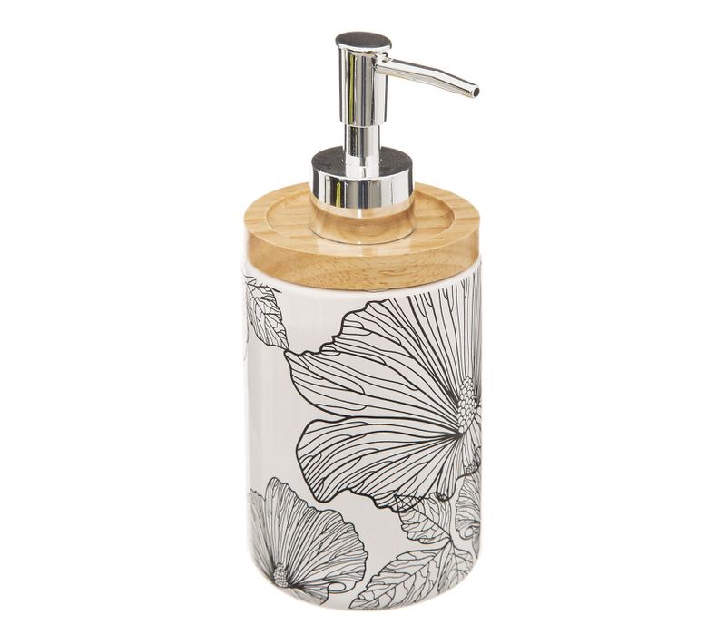 Distributeur De Savon Liquide Blackflora - Noir Et Blanc