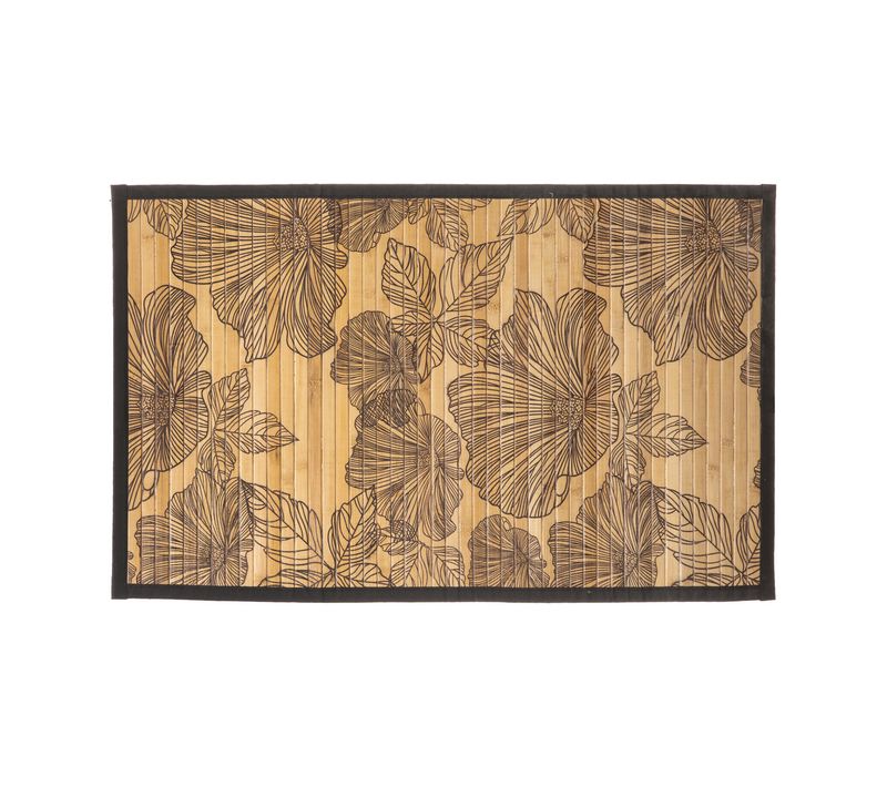 Tapis De Salle De Bain Lattes En Bambou 50 X 80 Cm Déco Blackflora