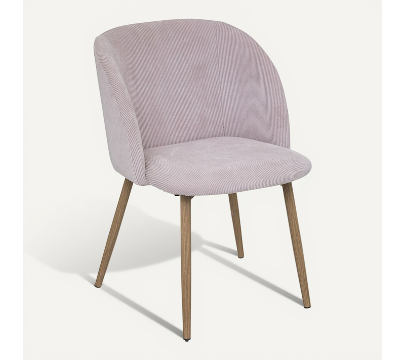 Chaise Pour Enfant Céleste Effet Velours - Rose Clair