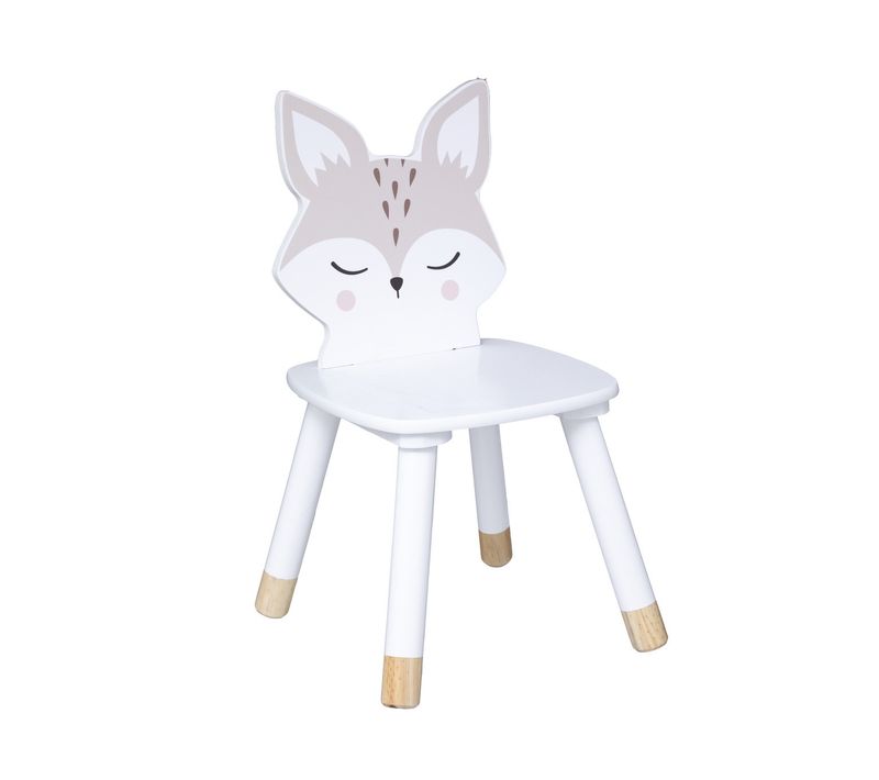 Chaise Pour Enfant Renard En Bois H 52.5 Cm