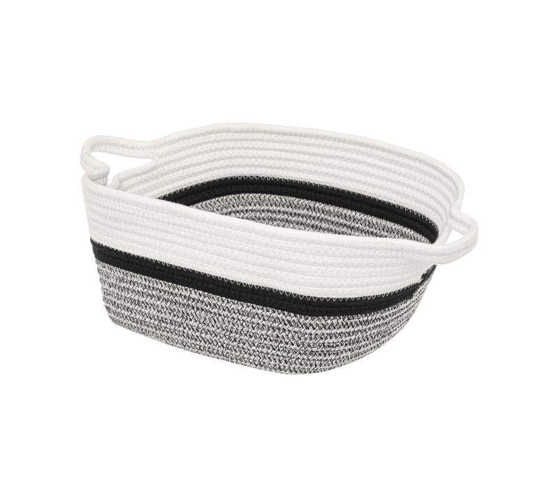Boite De Rangement En Fils De Coton Tricolore 31 X 31 X 15 Cm