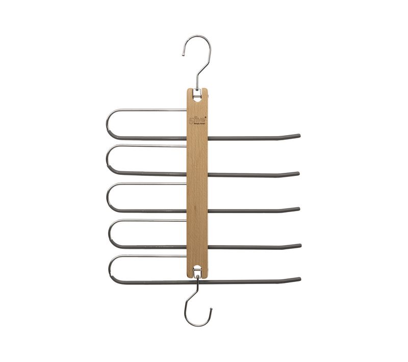 Cintre à Pantalons Gain De Place En Métal Et Bois