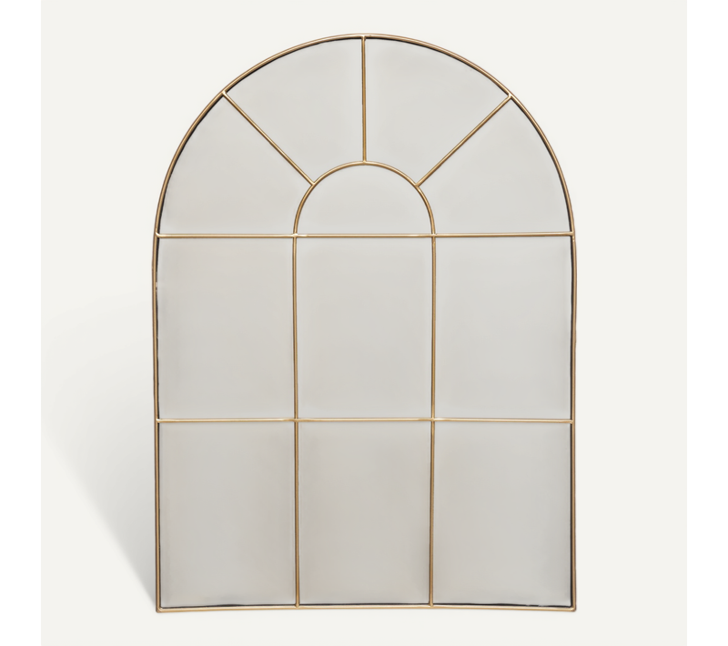 Miroir Mural Arcade En Métal Doré 54 X 74 Cm