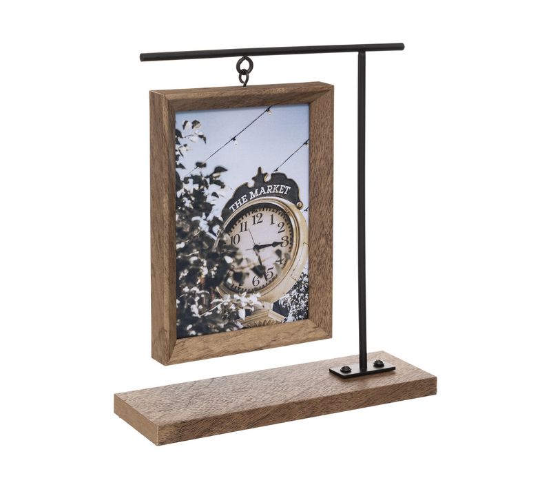 Cadre Photo à Poser En Bois Et Métal Pour Photo 10 X 15 Cm