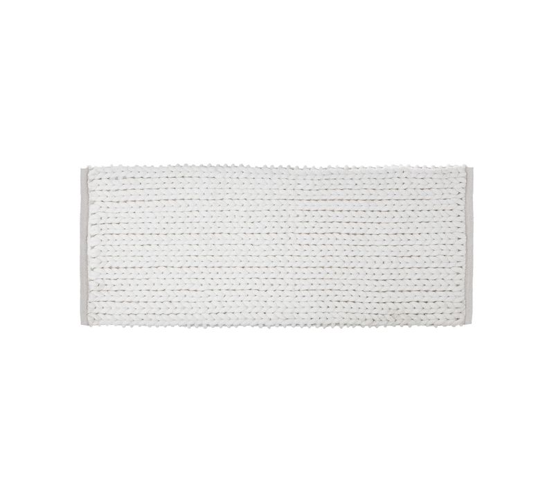 Grand Tapis De Salle De Bain Épais Blanc 50 X 120 Cm