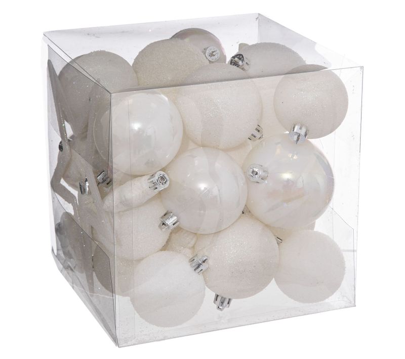 Coffrets Décoration Sapin De Noël 35 Pièces - Blanc