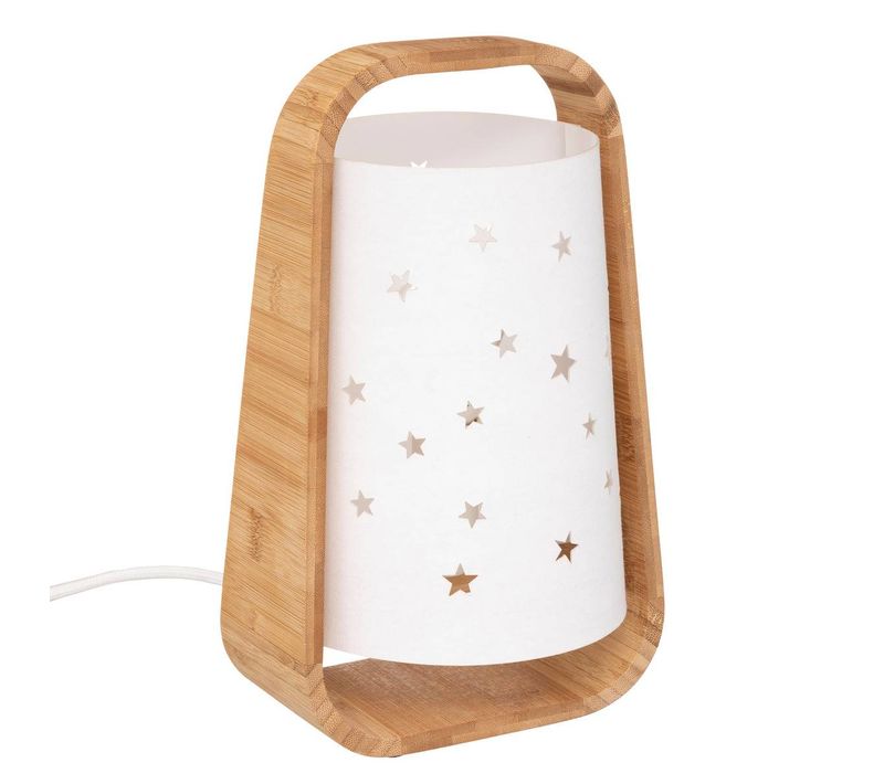Lampe à Poser étoiles H.28cm Bambou