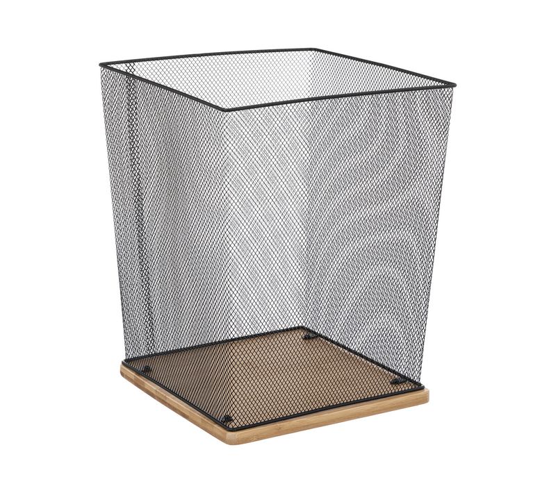 Corbeille De Bureau En Métal Et Bambou Modèle Havi