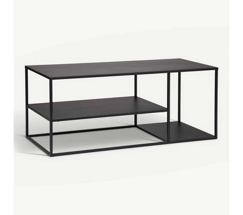Meuble TV En Métal Noir Industriel  120 X 50 X 50 Cm