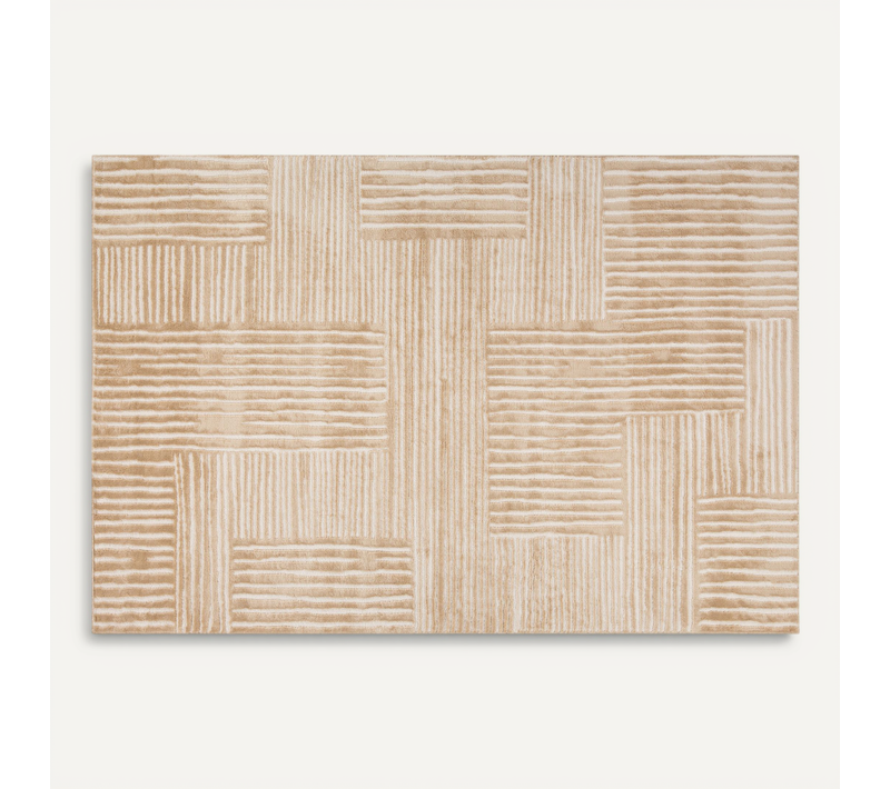 Tapis Décoratif Ivoire En Relief 120 X 170 Cm