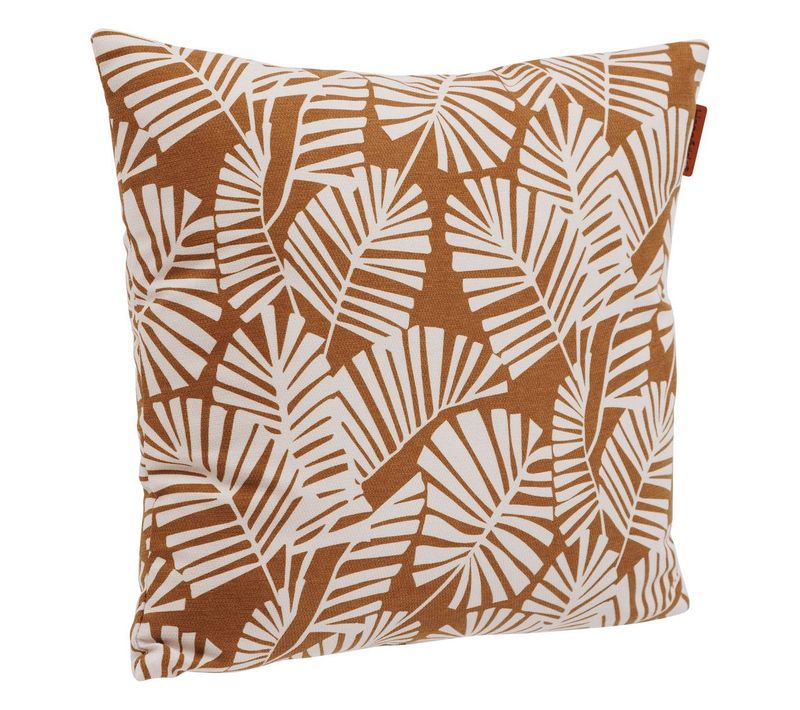 Coussin Déco D'extérieur "fylie" Palmier et Camel 40x40cm En Polyester