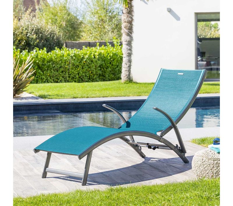 Transat Samba Pliable Bleu Canard/graphite Hespéride