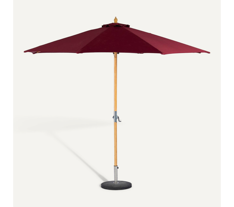 Parasol Droit "tinaei" Bordeaux 3m En Bambou