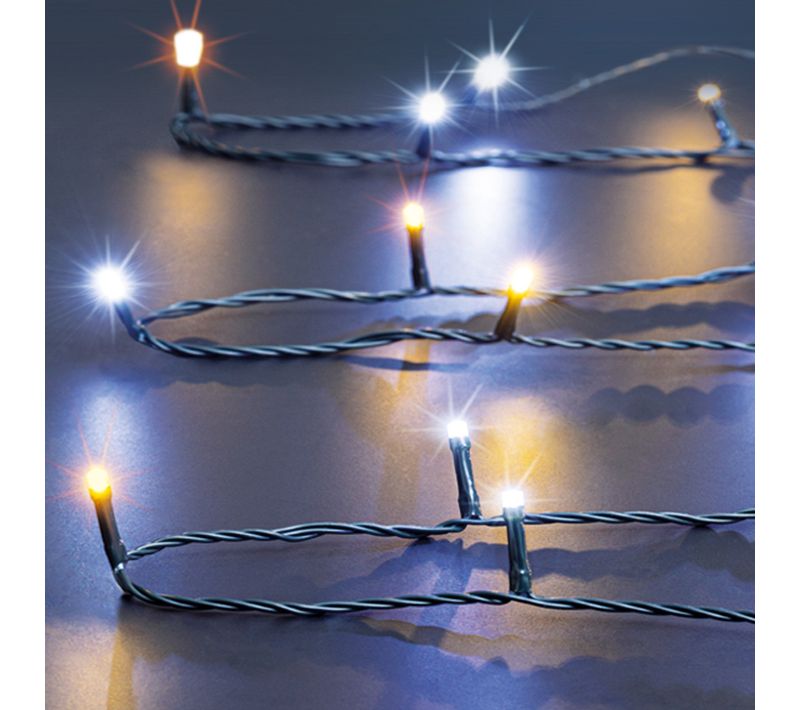 Guirlande Lumineuse Extérieur 18 M 180 LED Blanc 8 Jeux De Lumière