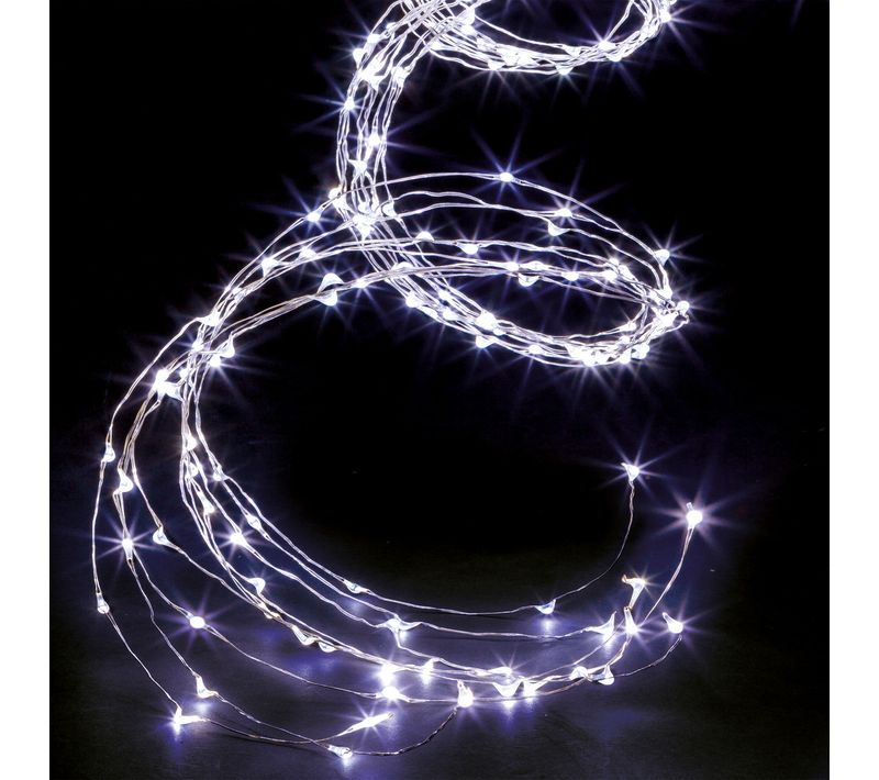 Guirlande Lumineuse Extérieur Cascade 1000 Microled Blanc Froid 8 Jeux De Lumière