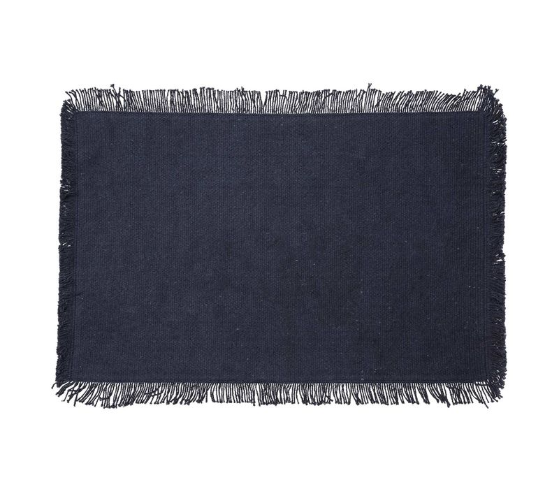 Set De Table à Franges - 45x30 Cm - Bleu