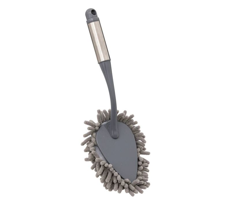 Petit Plumeau Microfibre Gris Silver Et Clean