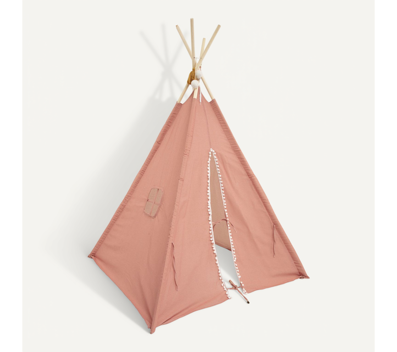 Tipi Enfant Toile Rose H 160 Cm