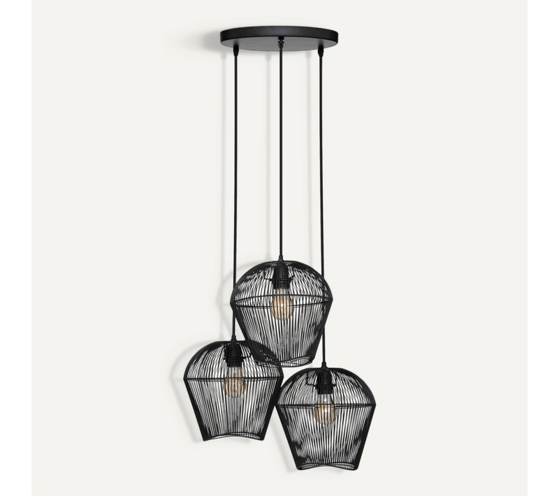 Suspension "jena" Métal Noir D26cm