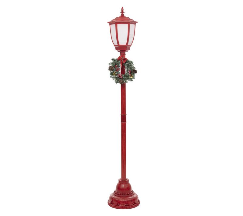 Déco Lumineuse Intérieur Lampadaire Rouge 1 Lanterne 74 LED