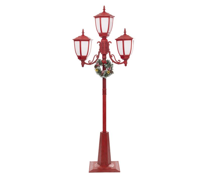Déco Lumineuse Intérieur Lampadaire Rouge 3 Lanternes 158 LED