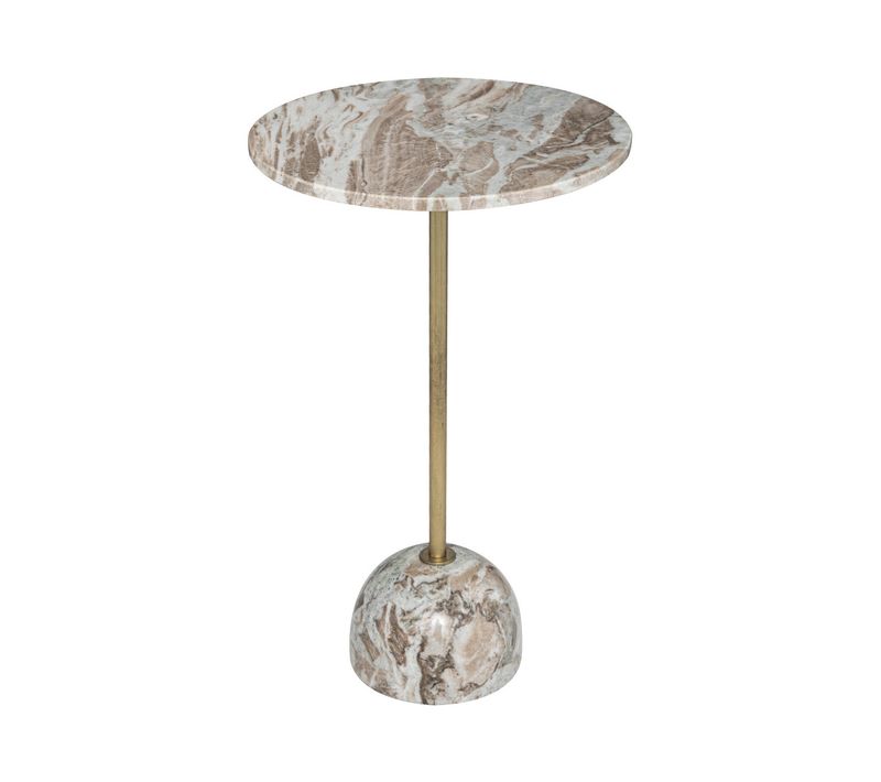 Table D'appoint Table à Café En Marbre Beige H 58 Cm