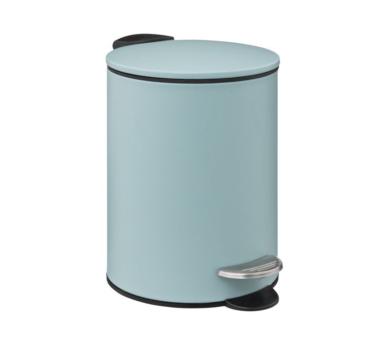 Poubelle De Salle De Bain En Métal Bleu Artic Soft Close 3 L