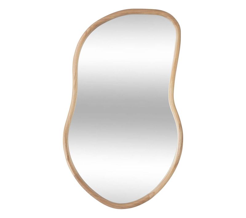 Miroir Organique En Bois Livia - 75 X 45 Cm - Beige
