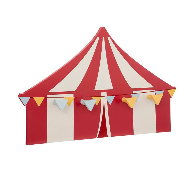 Patère "circus" En Bois H25cm Rouge