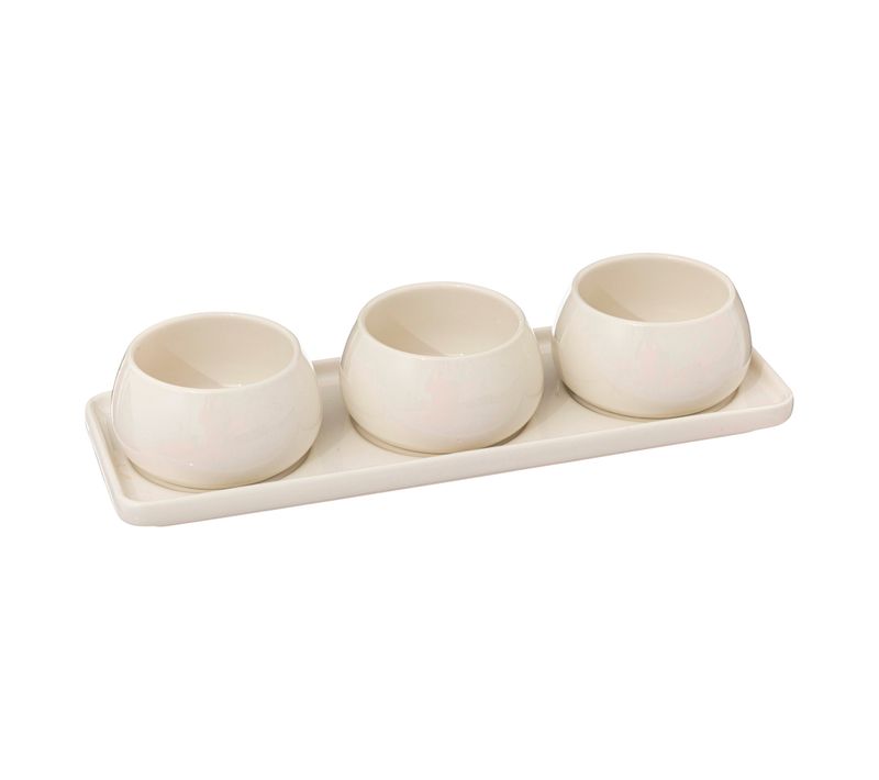 Set apéritif 4 pièces NORA Blanc