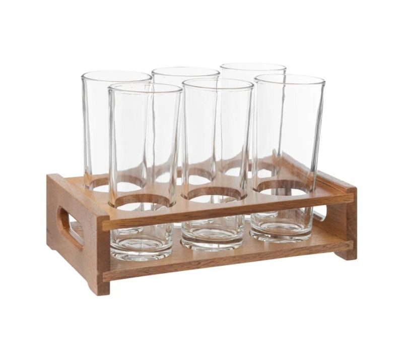 Lot De 6 Verres et Rack "victor" 30cl Transparent
