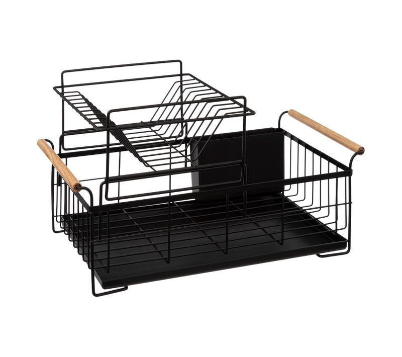 Égouttoir 2 Niveaux En Métal Blackwood - Noir