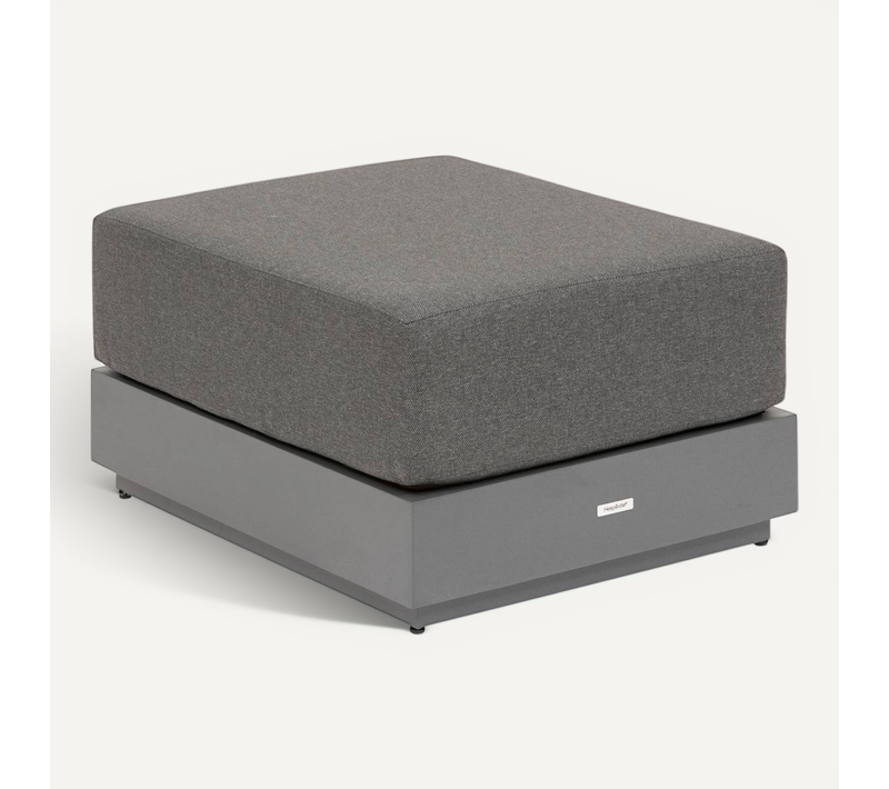 Pouf De Jardin "allure" Graphite En Aluminium Traité En Epoxy