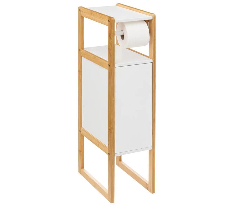 Meuble Dérouleur Wc 1 Porte Blanc Natureo - Blanc