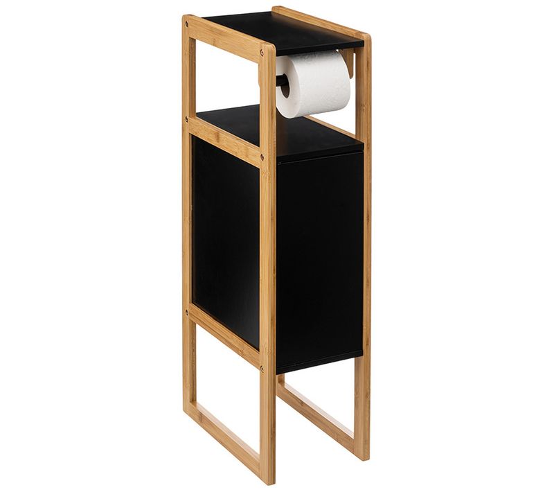 Meuble Dérouleur Wc 1 Porte Noir Natureo - Noir