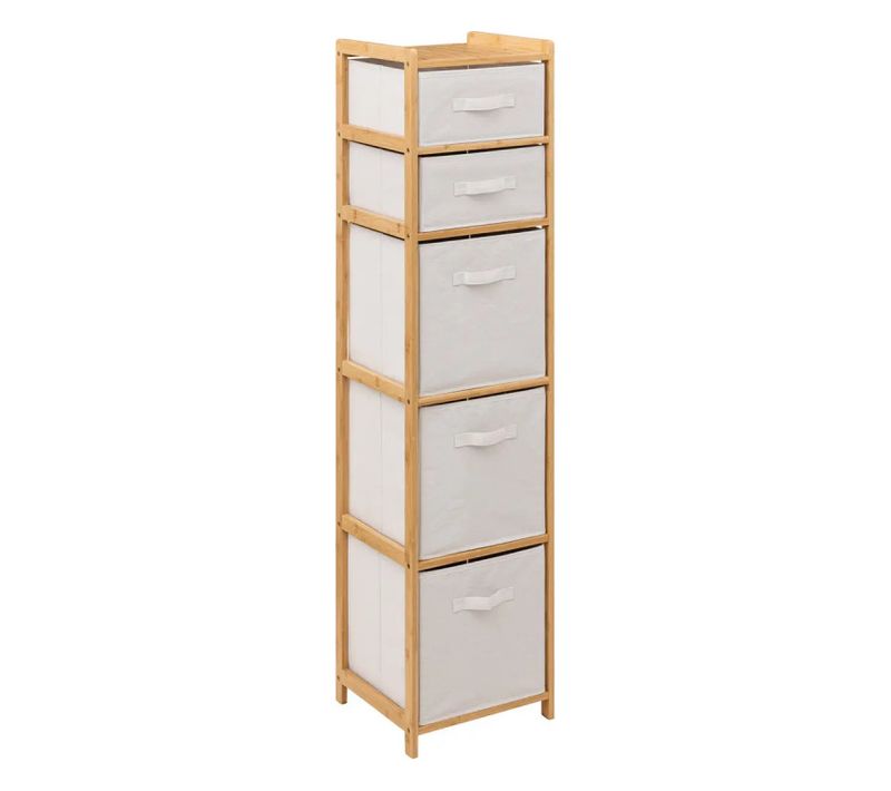 Etagère Haute 5 Tiroirs Tidy Box - Blanc