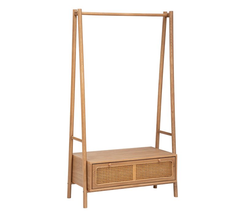 Meuble D'entrée Vestiaire En Bois Avec 1 Tiroir H 162 Cm