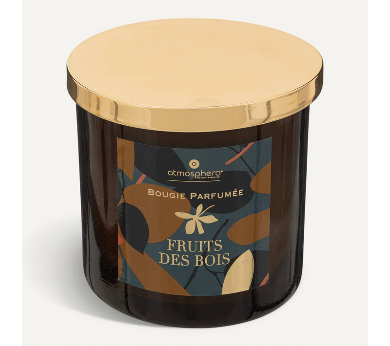 Bougie Parfumée Plum 400g Pot Verre Fruits Des Bois