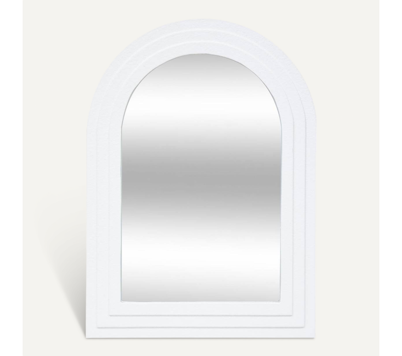 Miroir "emily" En Bois H55cm Blanc