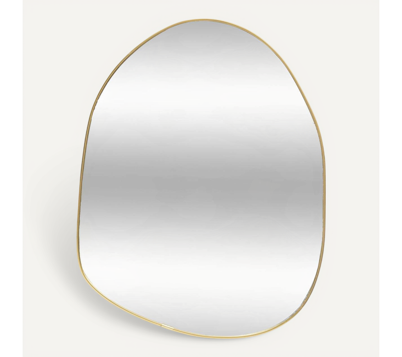 Miroir "roman" En Bois H39cm Doré