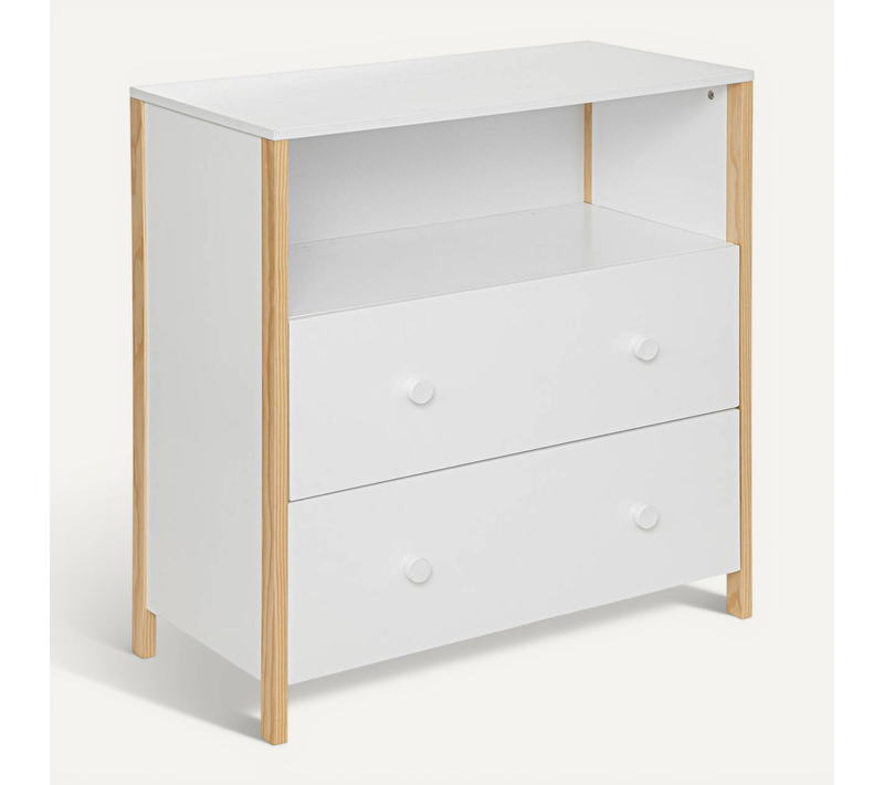 Commode "kima" En Bois 85x40cm Blanc