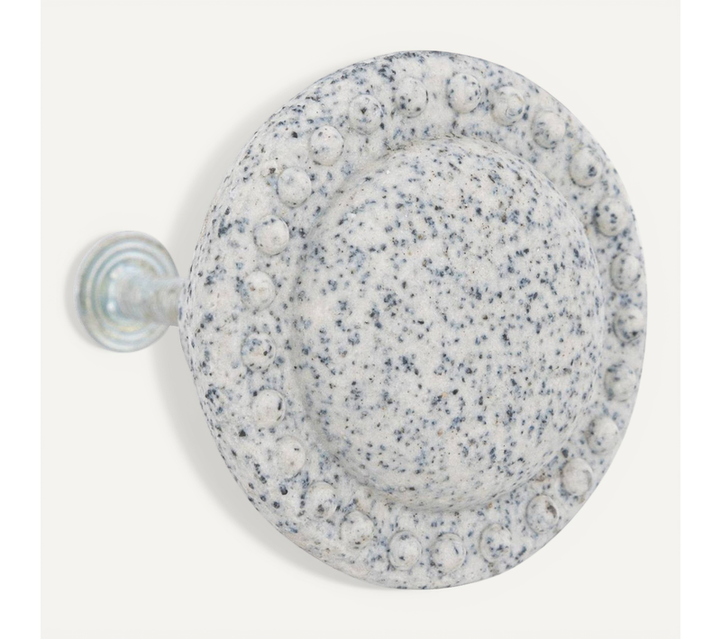 Boutons De Meuble X2 "cassidy" En Céramique et Métal D4cm Taupe