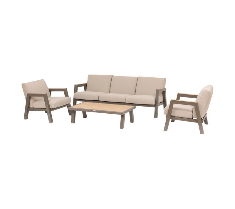 Salon De Jardin 5 Places Axiome Beige Et Praline Hespéride