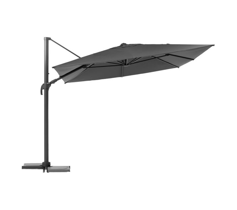 Parasol Décentré Melhia 3x3 M Oléfine Anthracite Hespéride