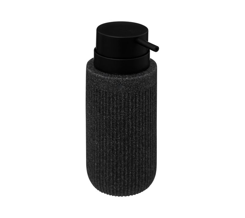 Distributeur à Savon Ou Lotion En Résine Striée Gris Ardoise 310 Ml