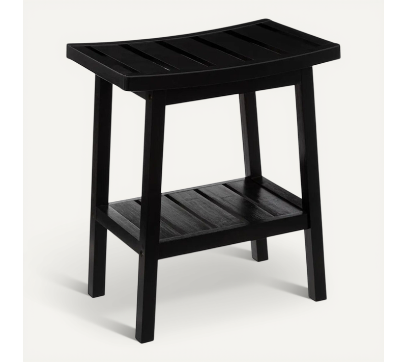 Tabouret En Bambou Noir Green Harmony - Noir