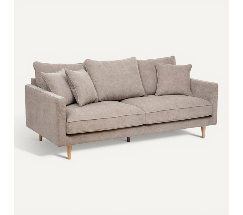 Canapé "candice" 3 Places 194x96cm Beige