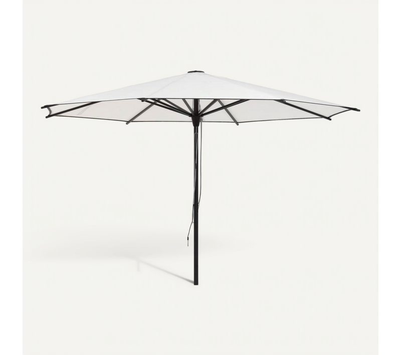 Parasol Droit Rectangulaire Inclinable "maluvia" Blanc 3,5m